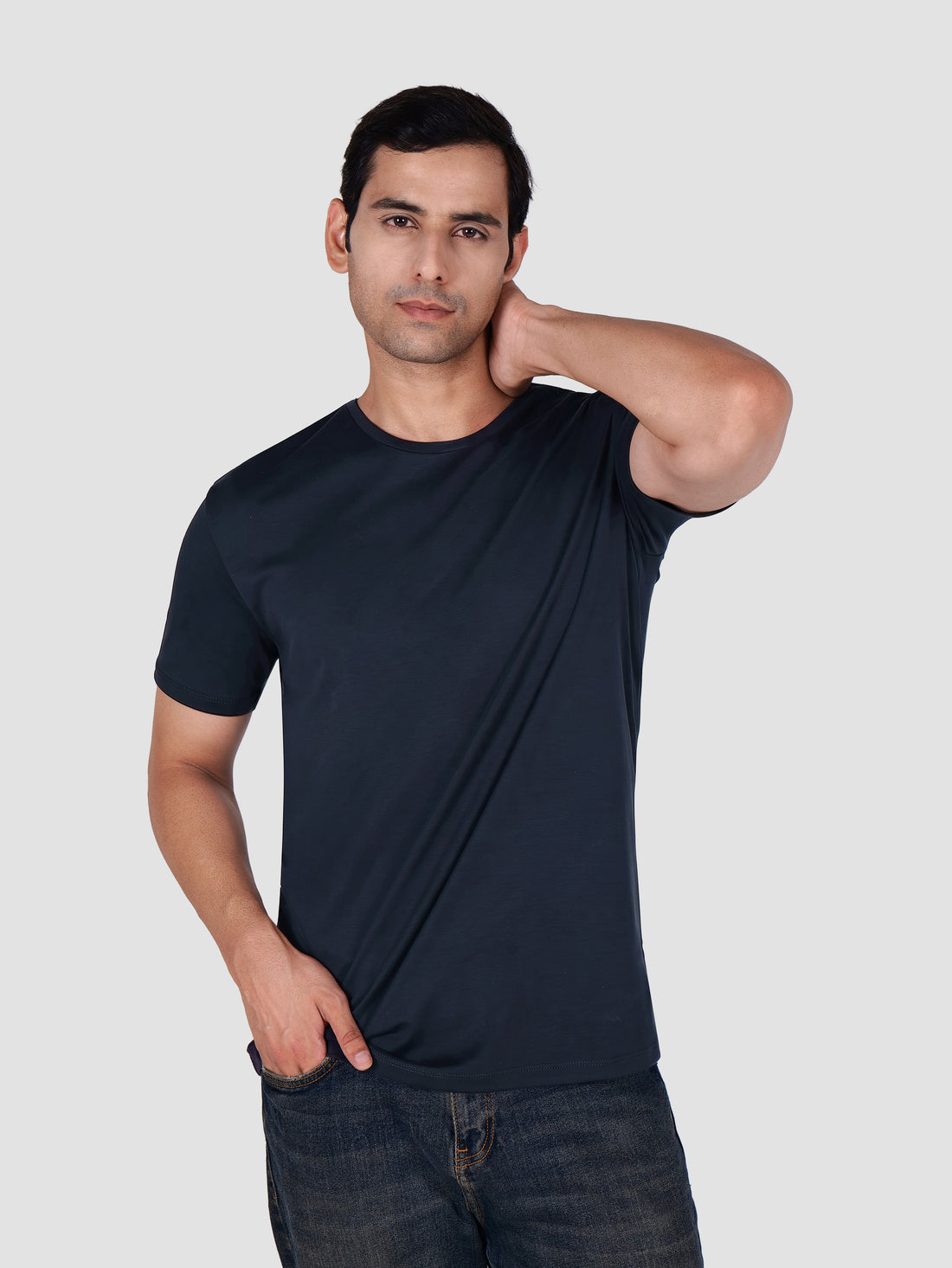 Premium Pima Crew Neck T-shirt Navy