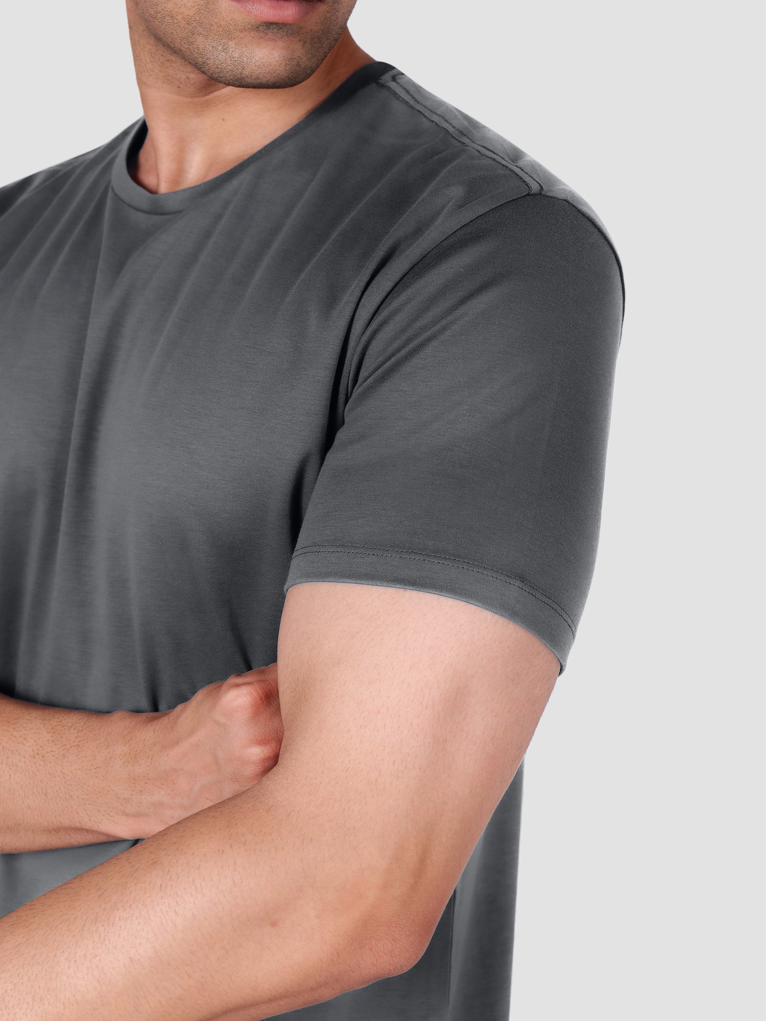 Premium Pima Crew Neck T-shirt Carbon