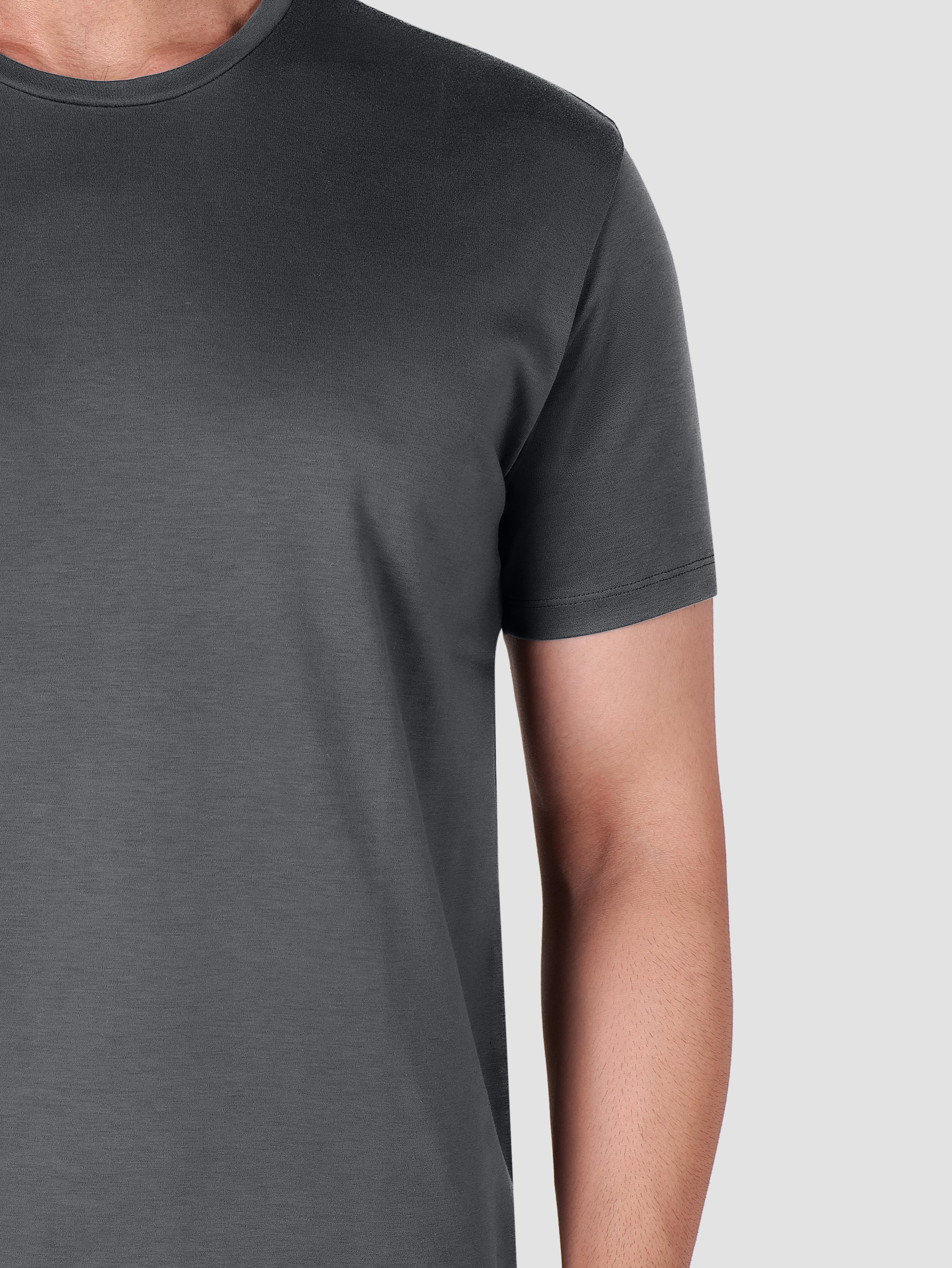 Premium Pima Crew Neck T-shirt Carbon