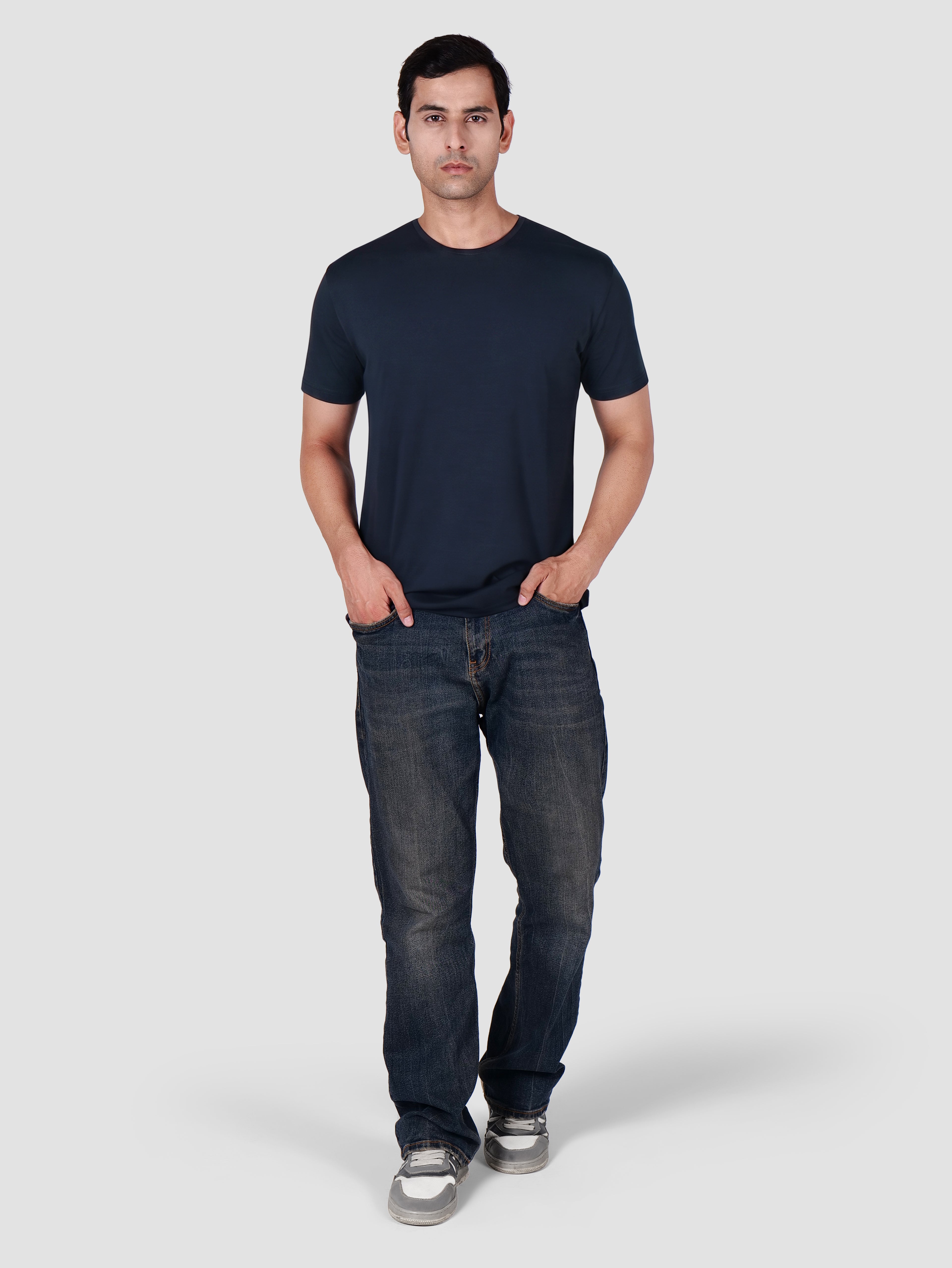 Premium Pima Crew Neck T-shirt Navy