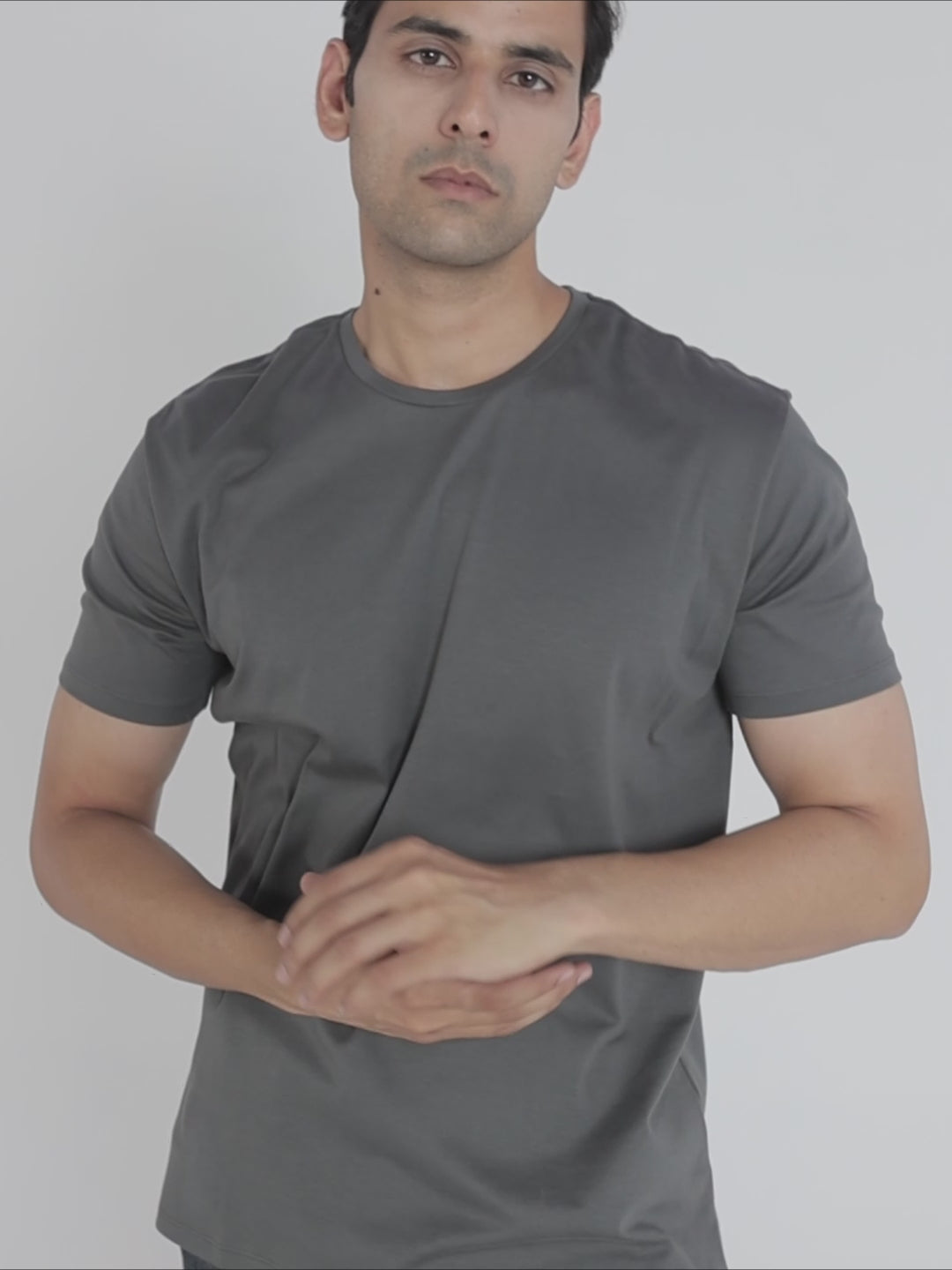 Premium Pima Crew Neck T-shirt – Carbon